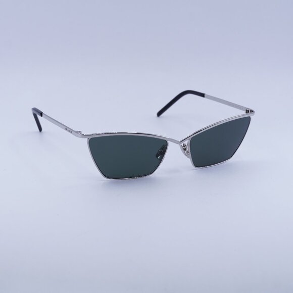 🕶️ New Saint Laurent SL637 002 Sunglasses - Silver Frame, Grey Lenses - Picture 3 of 13